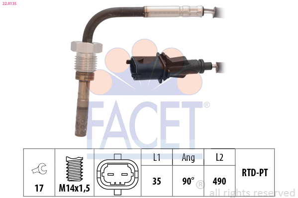 FACET 22.0135 حساس، درجة...