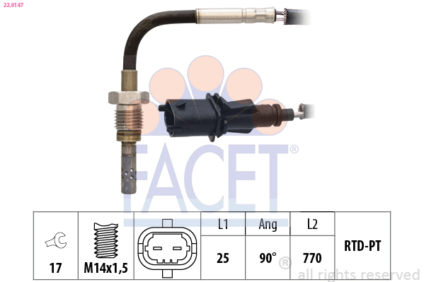 FACET 22.0147 Sensor, temp....