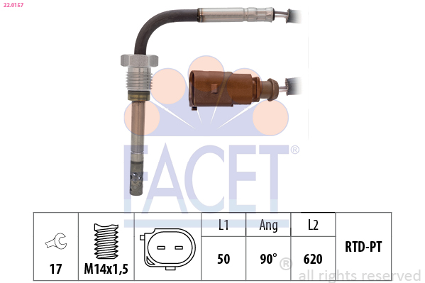 FACET 22.0157 حساس، درجة...