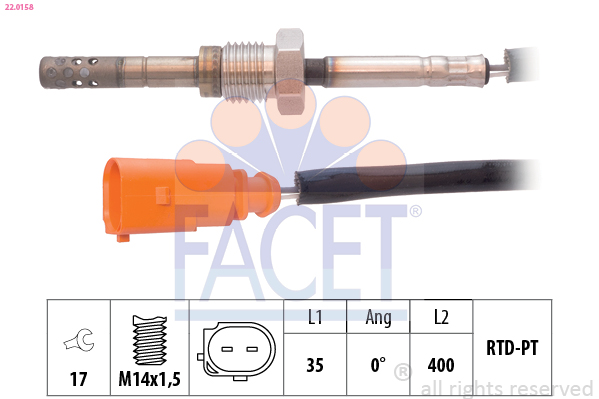 FACET 22.0158 حساس، درجة...