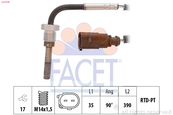 FACET 22.0190 Capteur,...