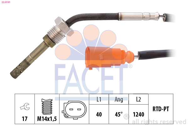 FACET 22.0191 Capteur,...