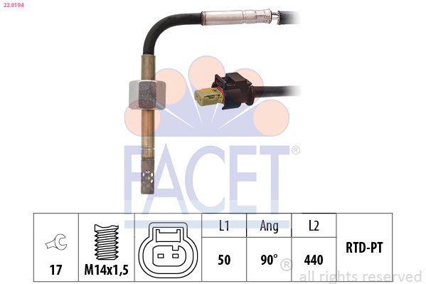 FACET 22.0194 Capteur,...