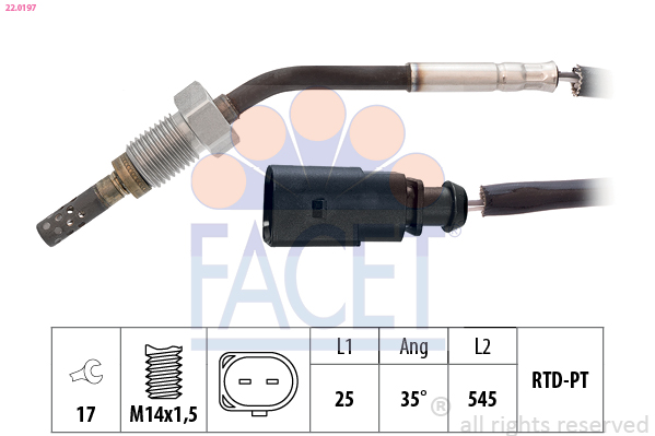 FACET 22.0197 Sensor, temp....