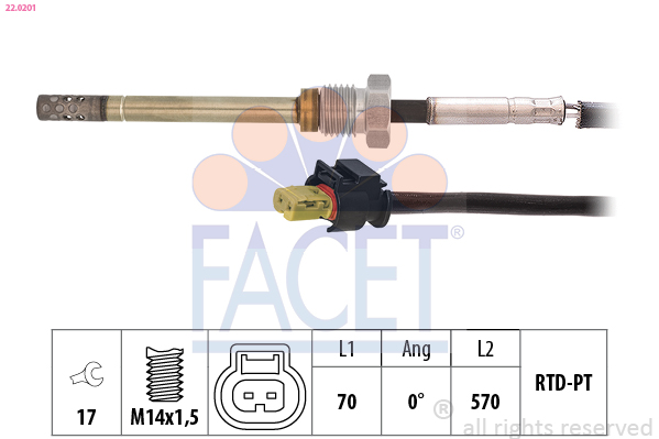 FACET 22.0201 حساس، درجة...