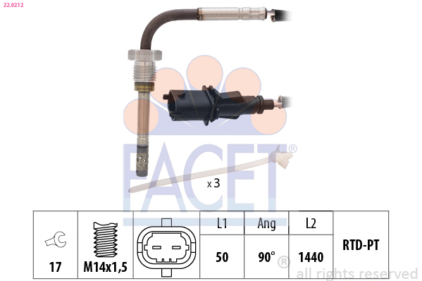 FACET 22.0212 Sensor, temp....