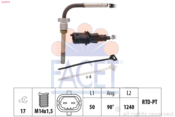 FACET 22.0214 حساس، درجة...