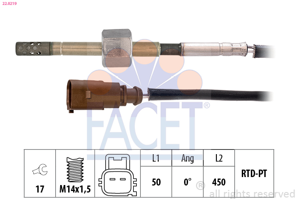 FACET 22.0219 حساس، درجة...