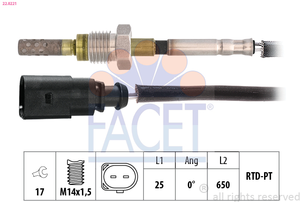 FACET 22.0221 Sensor, temp....