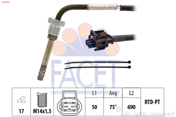 FACET 22.0227 حساس، درجة...