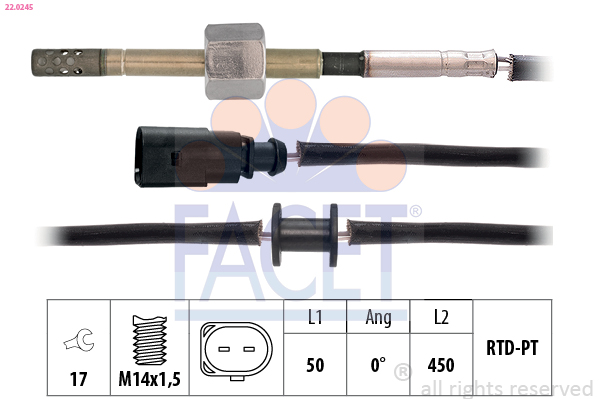 FACET 22.0245 حساس، درجة...