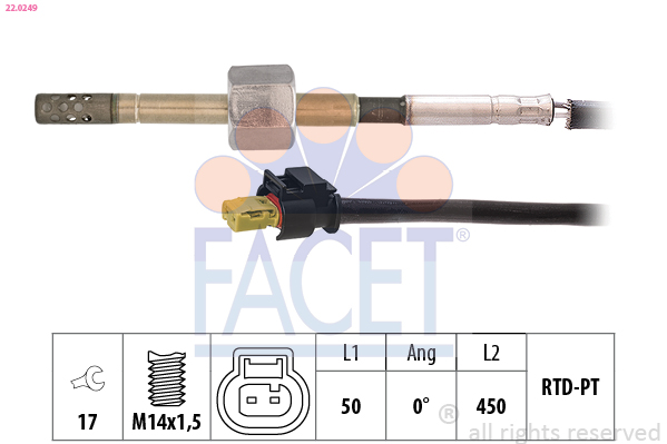 FACET 22.0249 حساس، درجة...