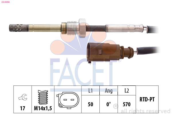 FACET 22.0266 Sensor, temp....