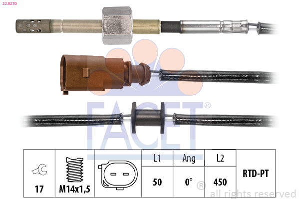 FACET 22.0270 حساس، درجة...