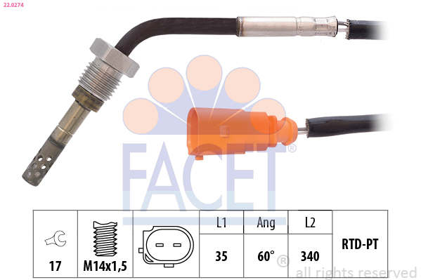 FACET 22.0274 حساس، درجة...