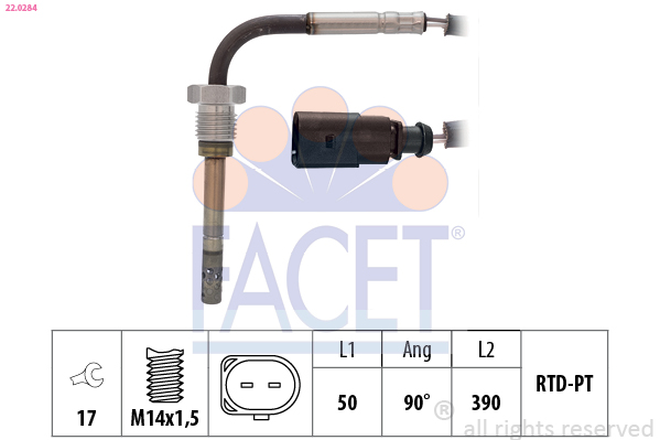 FACET 22.0284 حساس، درجة...