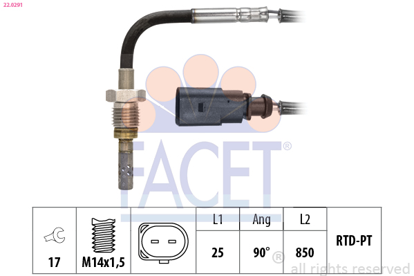 FACET 22.0291 حساس، درجة...