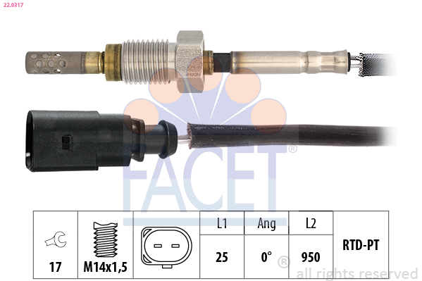 FACET 22.0317 حساس، درجة...