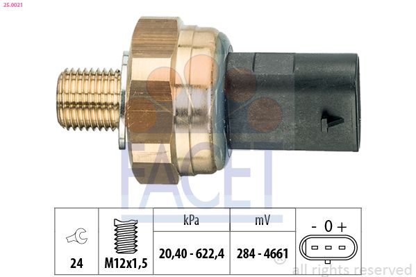 FACET 25.0021 Sensor, oil pressure