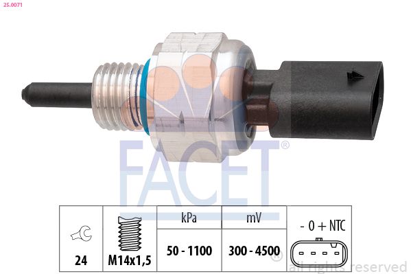 FACET 25.0071 OE Equivalent Sensor, oil pressure