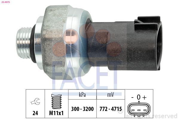 FACET 25.0075 OE Equivalent Pressure Switch, air conditioning