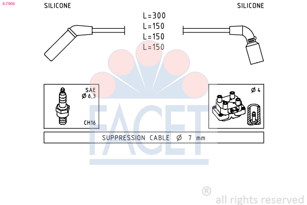 FACET 4.7006 Kit cavi...