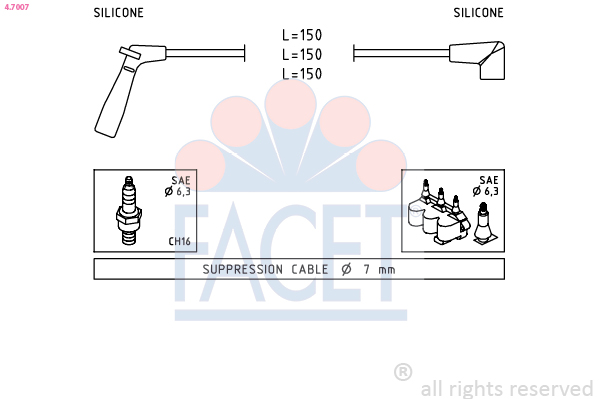 FACET 4.7007 Kit cavi...