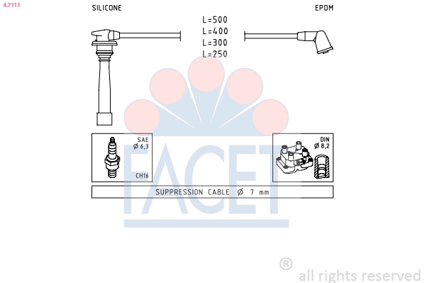 FACET 4.7111 Ignition Cable...