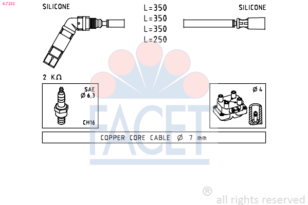 FACET 4.7232 Kit cavi...