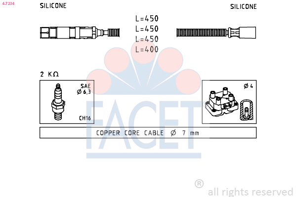 FACET 4.7234 Tennplugg...