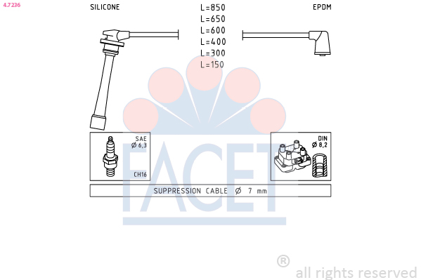 FACET 4.7236 Ignition Cable...