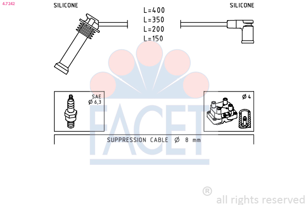 FACET 4.7242 Ignition Cable...