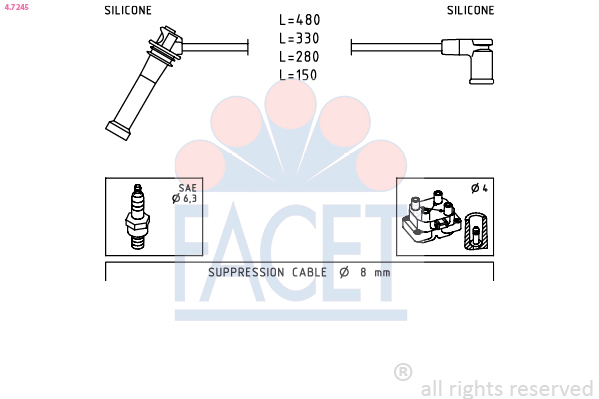 FACET 4.7245 Ignition Cable...