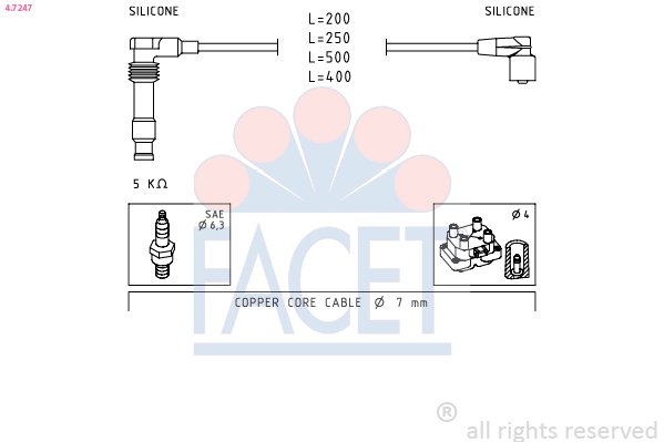 FACET 4.7247 Ignition Cable...