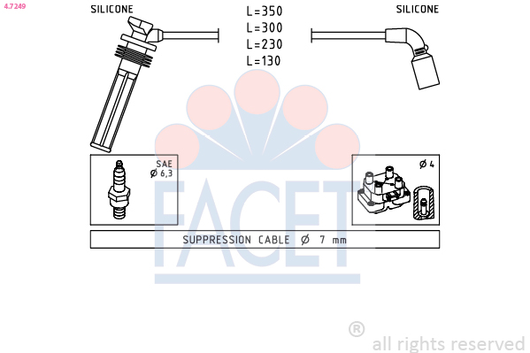 FACET 4.7249 Ignition Cable...