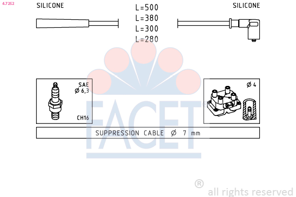 FACET 4.7252 Kit cavi...