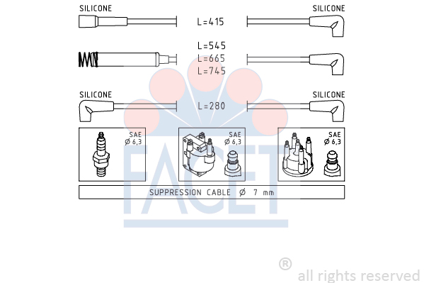 FACET 4.8513 Ignition Cable...