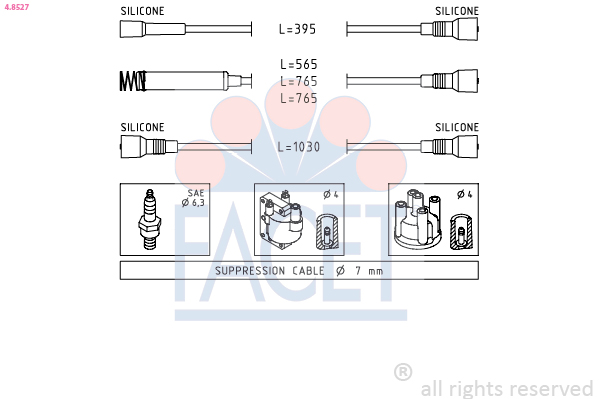 FACET 4.8527 Ignition Cable...