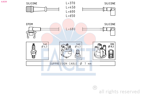 FACET 4.8539 Ignition Cable...