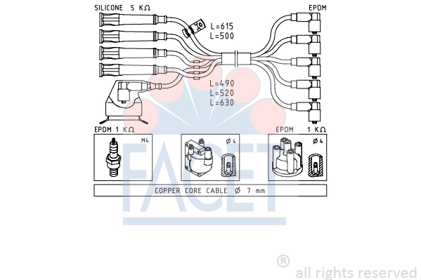 FACET 4.8572 Ignition Cable...