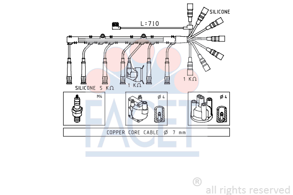 FACET 4.8587 Ignition Cable...