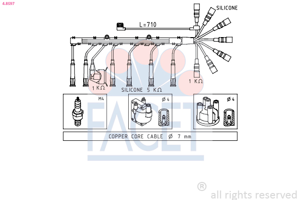 FACET 4.8597 Ignition Cable...