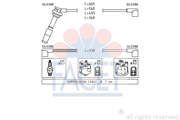 FACET 4.8609 Kit cavi...