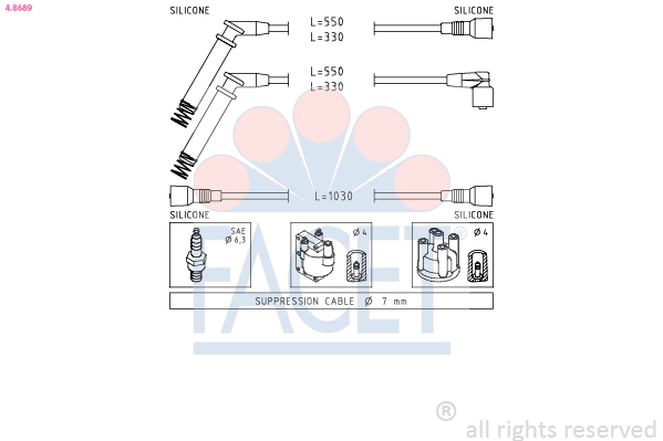 FACET 4.8689 Ignition Cable...