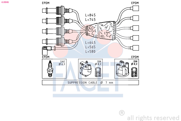 FACET 4.8846 مجموعة كابل...