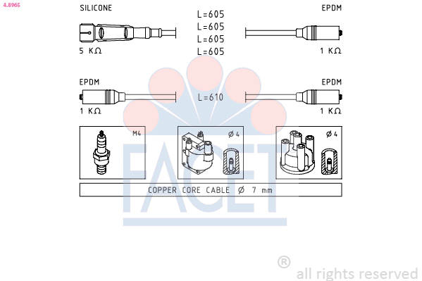 FACET 4.8965 Ignition Cable...