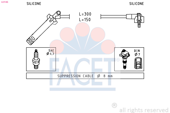 FACET 4.9145 Ignition Cable...