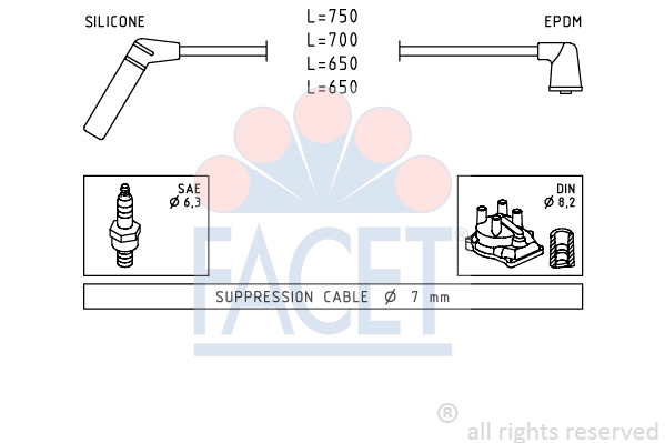 FACET 4.9420 Ignition Cable...