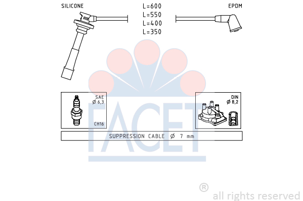 FACET 4.9432 Ignition Cable...