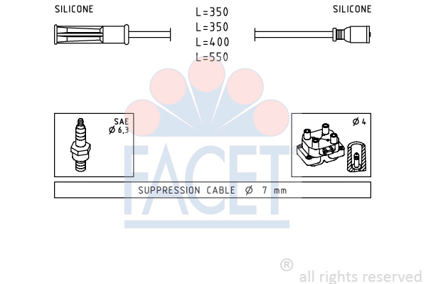 FACET 4.9443 Ignition Cable...